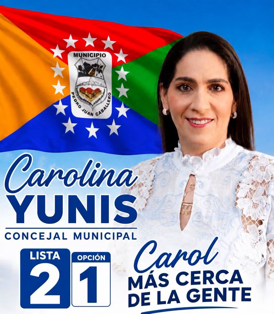 Afiche de campaña de CAROLINA YUNIS. Lista 2, Opción 1
